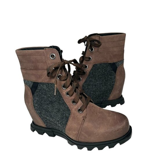 Sorel Women's Joan of Arctic Wedge III Lexie Boots Tobacco size 9.5 NEW - Picture 3 of 9